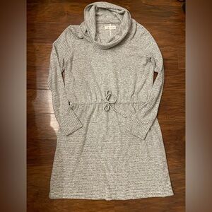 Lou & Grey Funnel Neck Striped Dress Size M